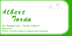 albert torda business card